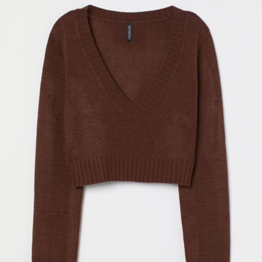 H&M Cropped Knit Sweater - Picture 1 of 7